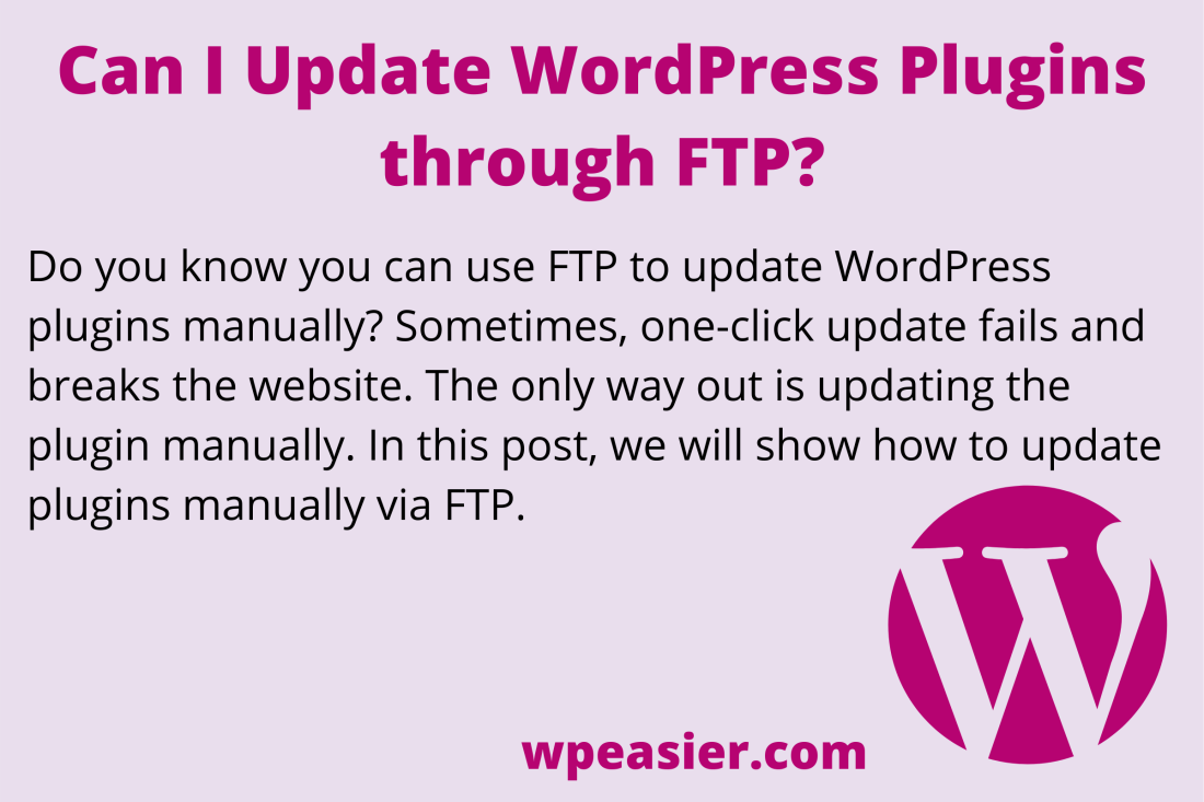 Can I Update WordPress Plugins through FTP?